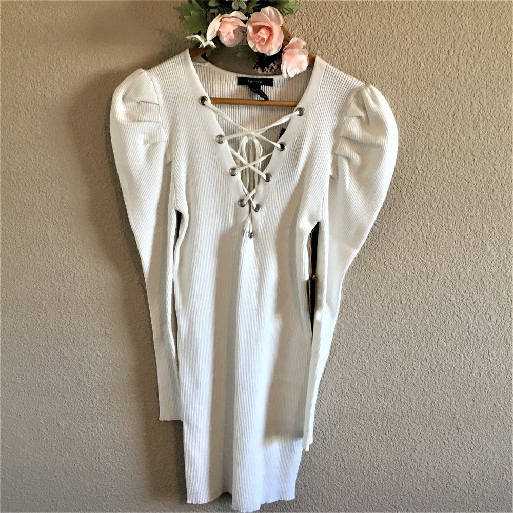 Forever 21 Ribbed Lace-Up Bodycon Dress - NWT